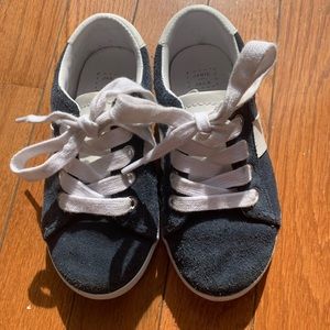 Janie and Jack Blue Suede Tennis Shoes Size 9